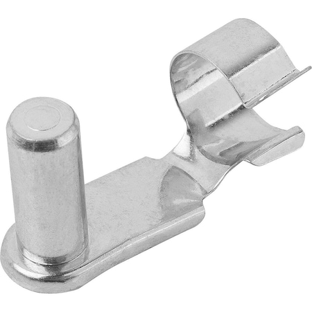 Kipp Snap-In Pin For DIN 71752 Clevis G=20 Steel, Galvanized, Comp:Leaf Spring Steel K1139.1020